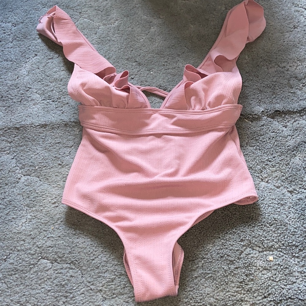 Pink One Piece Bathing Suit